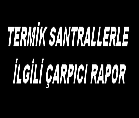  TERMİK SANTRALLERLE İLGİLİ ÇARPICI RAPOR