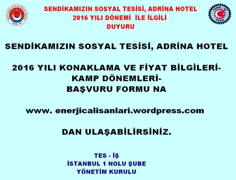 ADRİNA HOTEL DUYURUSU