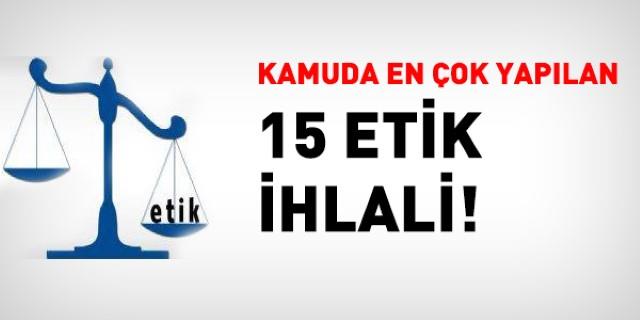 ETİK İHLALLERİ