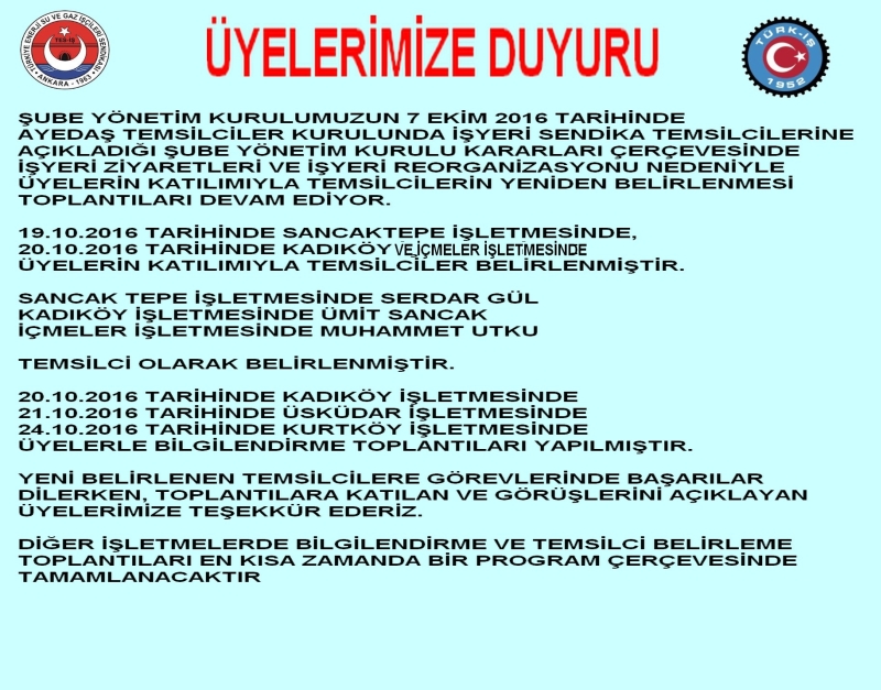 BİLGİLENDİRME TOPLANTISI