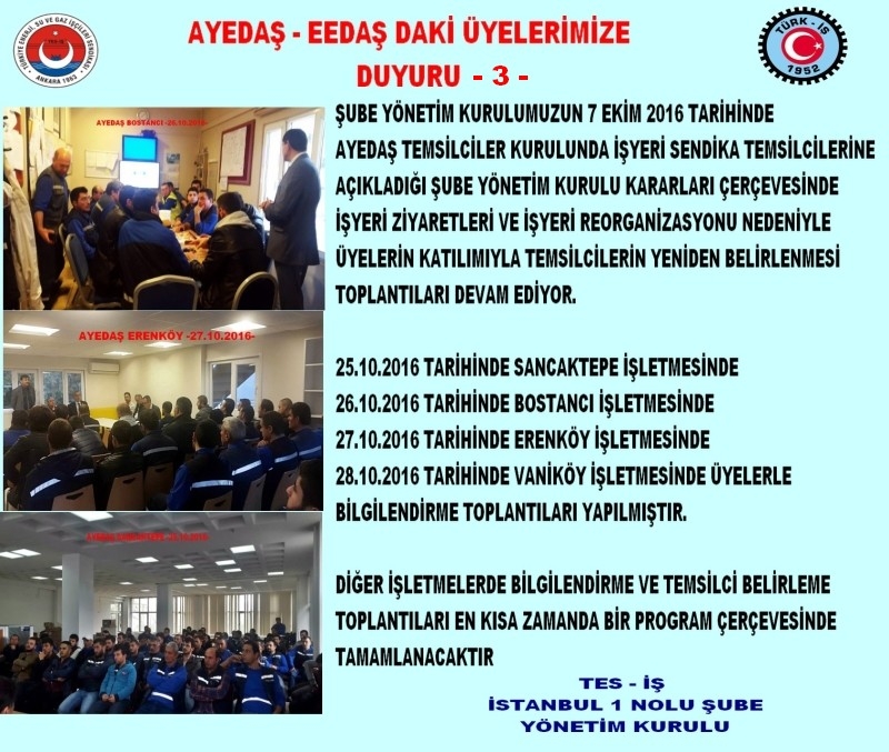 BİLGİLENDİRME TOPLANTILARI