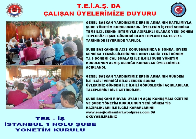 BİLGİLENDİRME TOPLANTISI