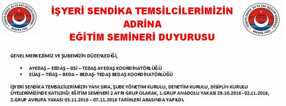 ADRİNA EĞİTİM SEMİNERİ