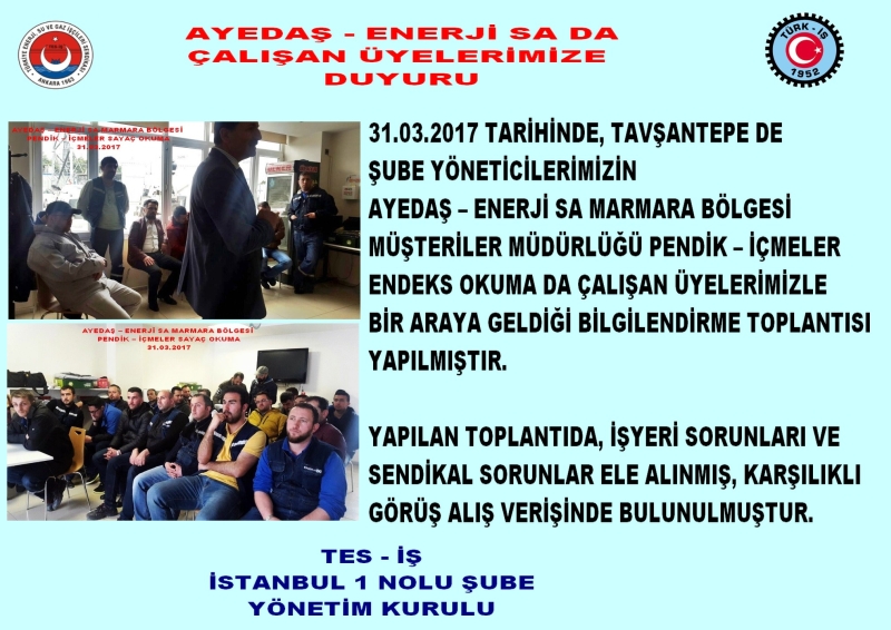 AYEDAŞ BİLGİLENDİRME