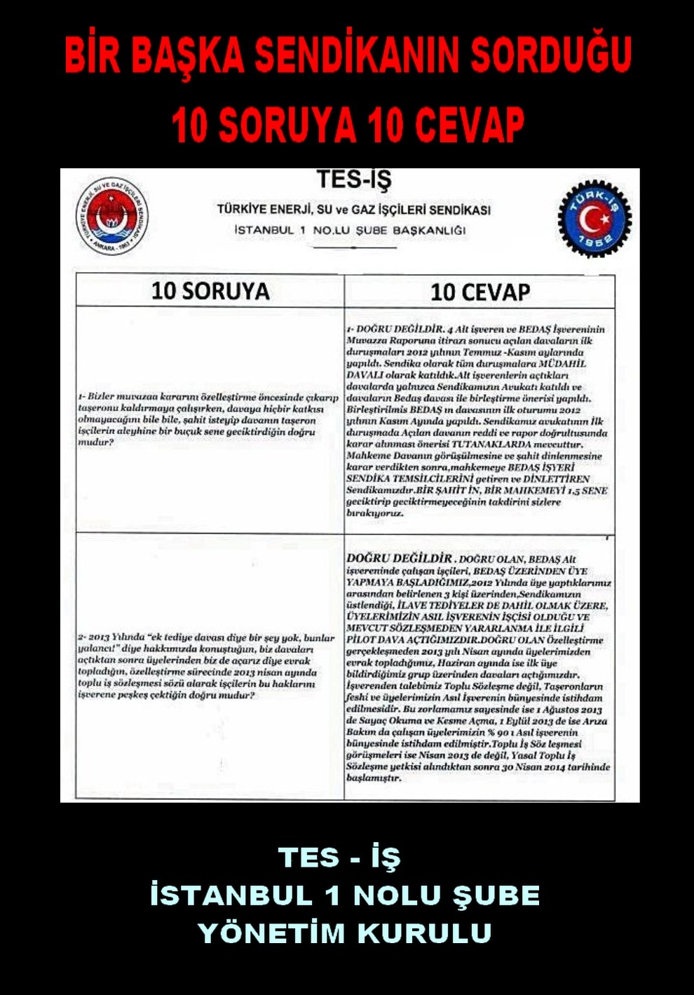 10 SORUYA 10 CEVAP