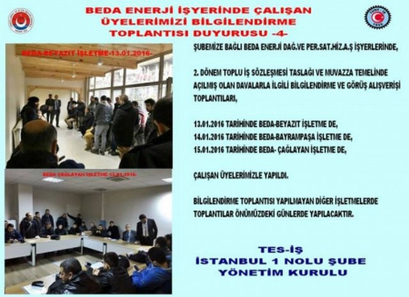 BEDA İŞYERİ BİLGİLENDİRME