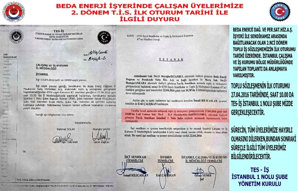 BEDA 2. DÖNEM İLK OTURUM TUTANAĞI