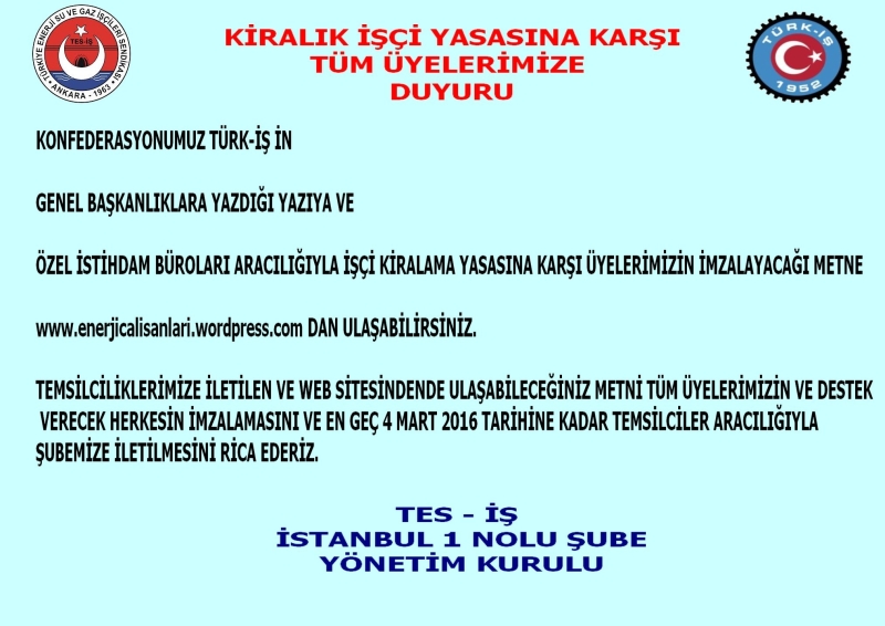 İMZA KAPMAPYASI DUYURUSU