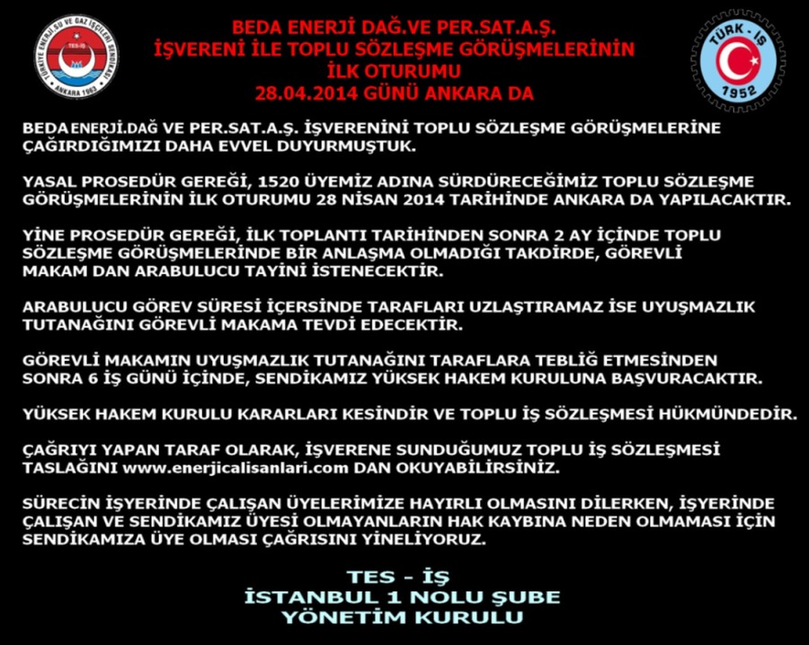 BEDA İLK OTURUM DUYURUSU