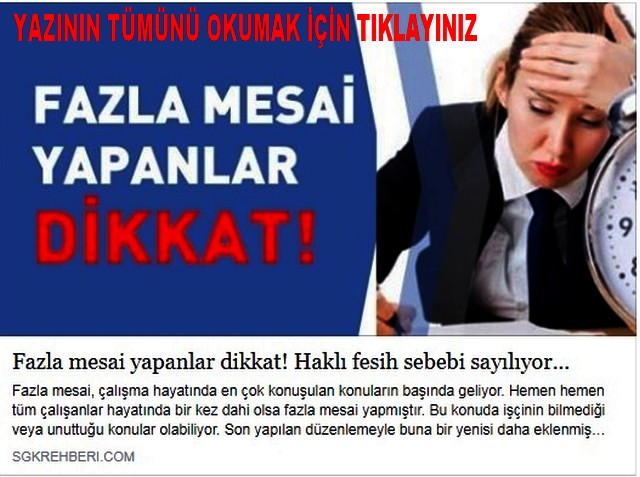 FAZLA MESAİ