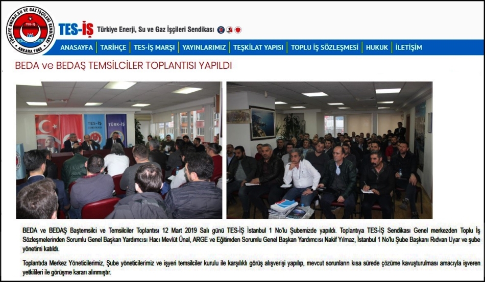 BEDA BEDAŞ TEMSİLCİLER KRULU