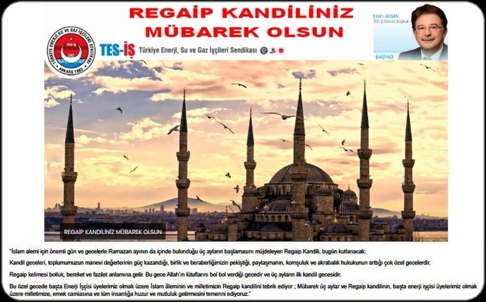 REGAİP KANDİLİ MÜBAREK OLSUN