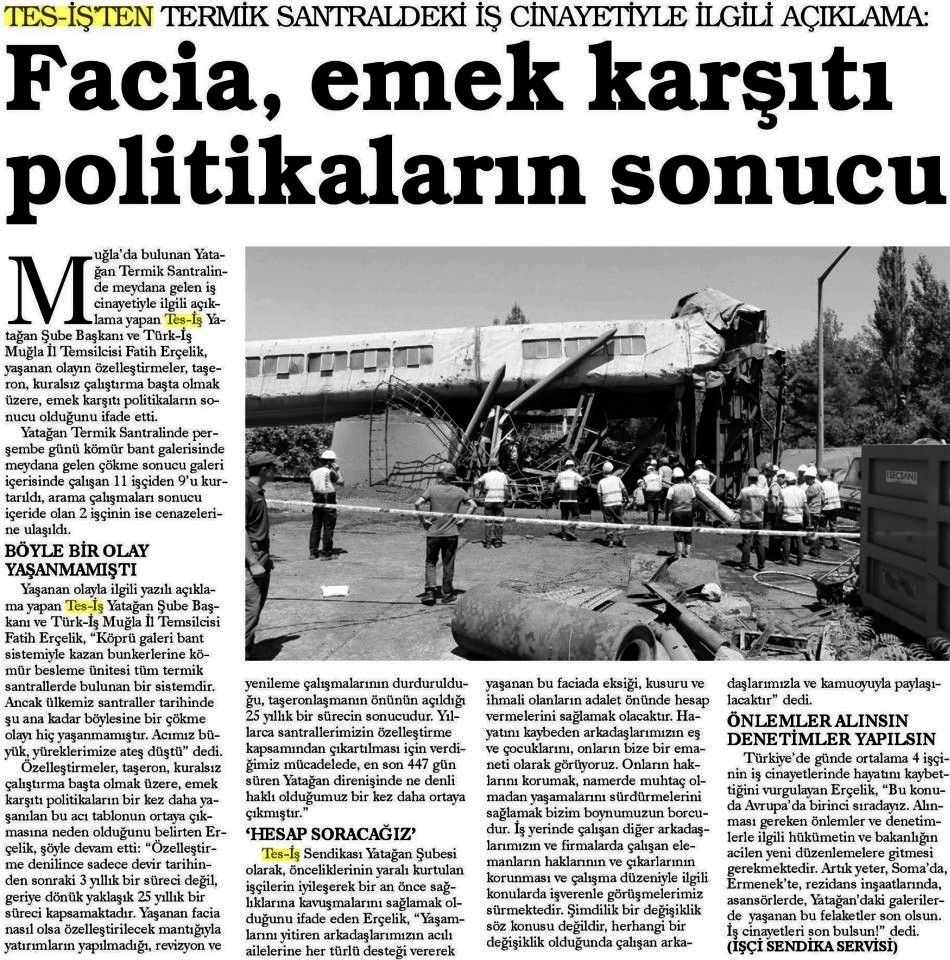 FACİA EMEK KARŞITI POLİTİKA ÜRÜNÜ