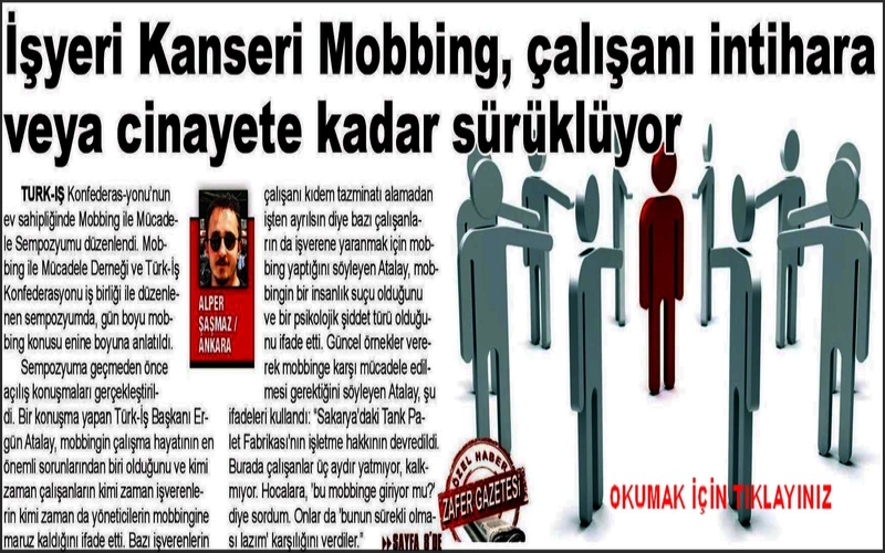 İŞYERİ KANSERİ MOBBİNG