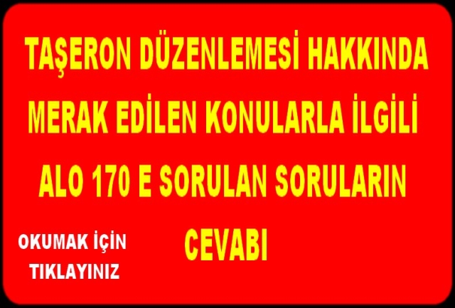 ALO 170 İN CEVABI