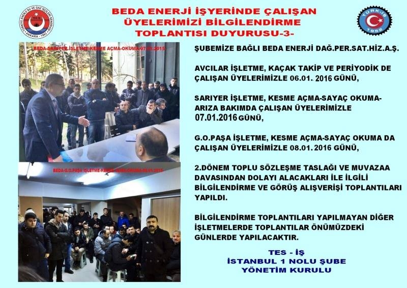 BEDA BİLGİLENDİRME TOPLANTILARI