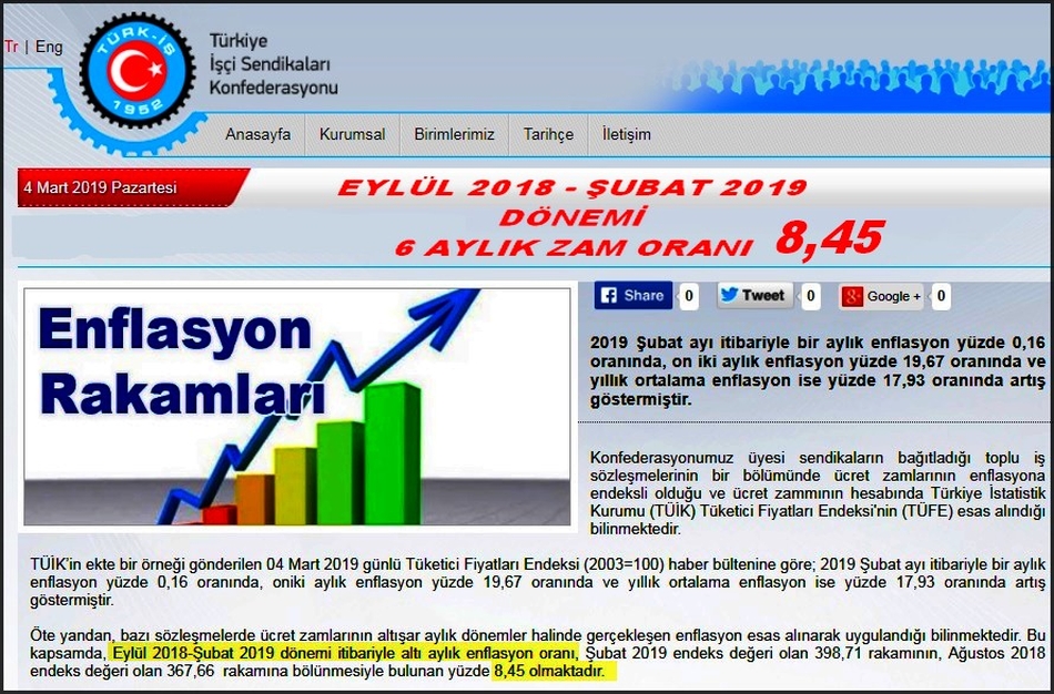 ŞUBAT 2019 ENFLASYON