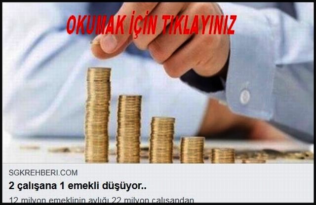 2 ÇALIŞANA 1 EMEKLİ DÜŞÜYOR