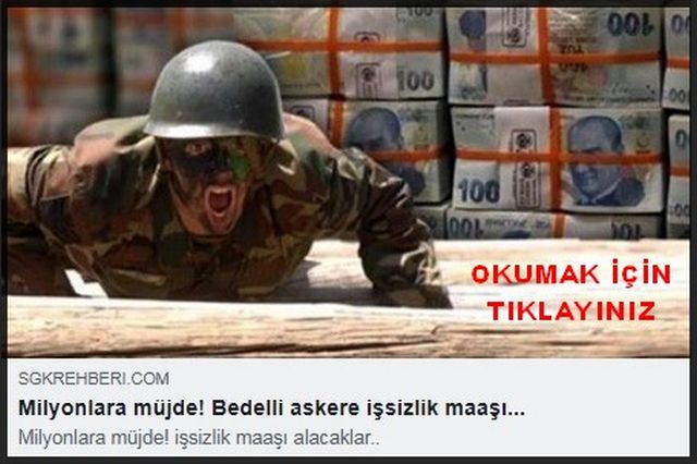 BEDELLİ ASKERE İŞSİZLİK MAAŞI