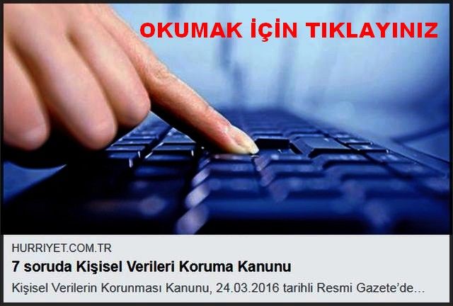 7 SORUDA KİŞİSEL VERİLERİ KONUMA KANUNU