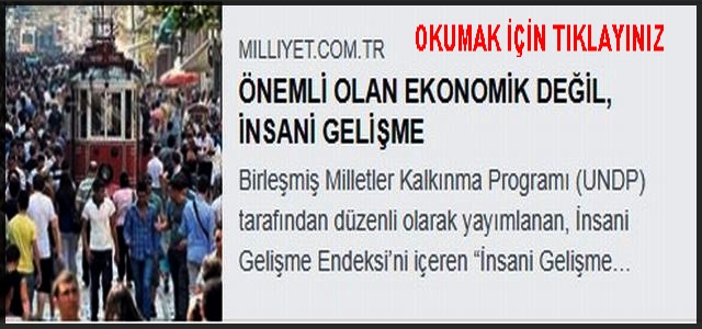 ÖNEMLİ OLAN EKONOMİK GELİŞME