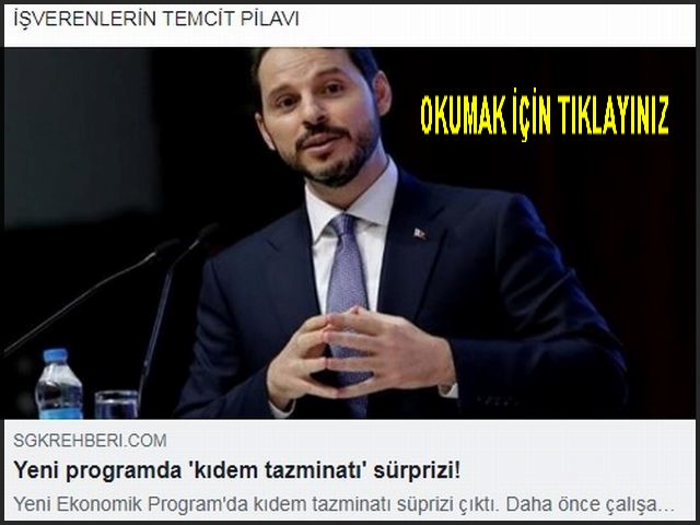 YENİ PROGRAMDA KIDEM TAZMİNATI SÜRPRİZİ