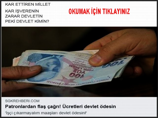 ÜCRETLERİ DEVLET ÖDESİN