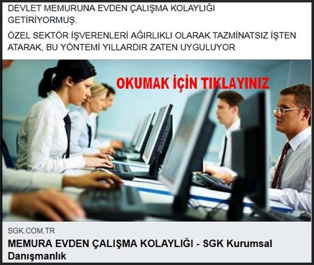 MEMURA EVDEN ÇALIŞMA KOLAYLIĞI