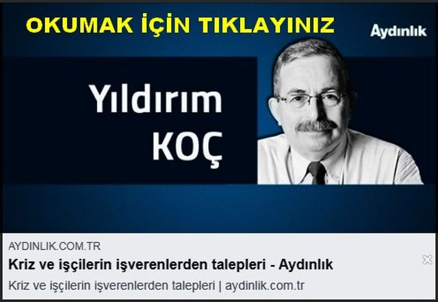 KRİZ VE İŞÇİLERİN İŞVERENLERDEN TALEPLERİ