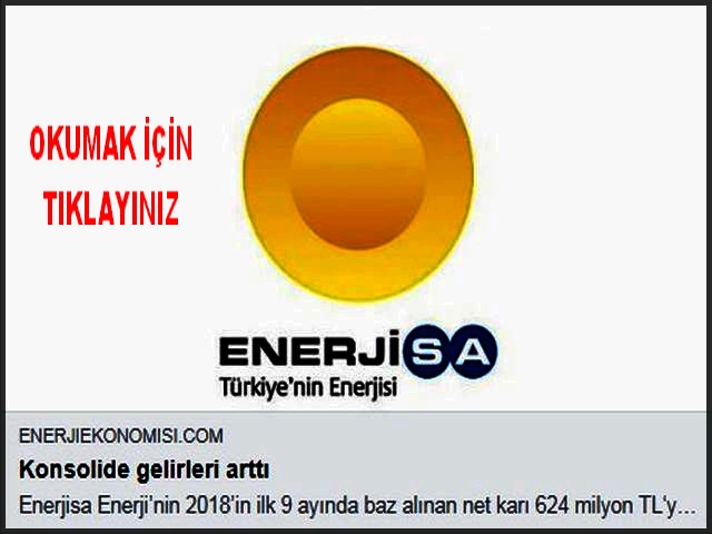 ENERJİSA KONSOLİDE GELİRLERİ ARTTI