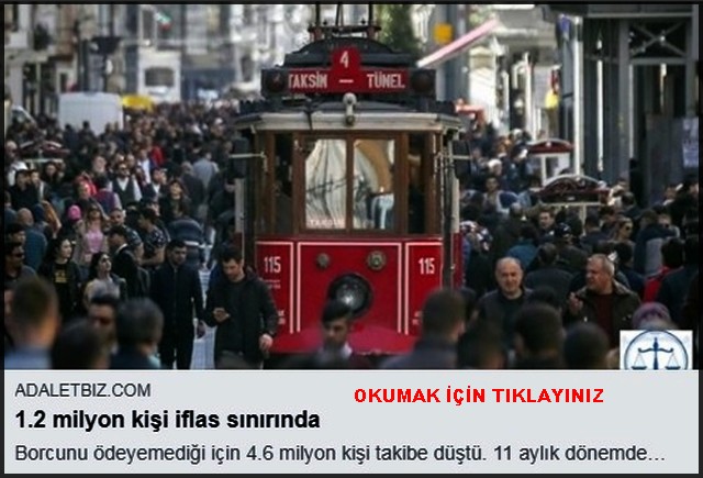 1,2 MİLYON KİŞİ İFLAS SINIRINDA