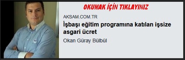 İŞBAŞI EĞİTİM PROGRAMINA KATILAN İŞSİZE