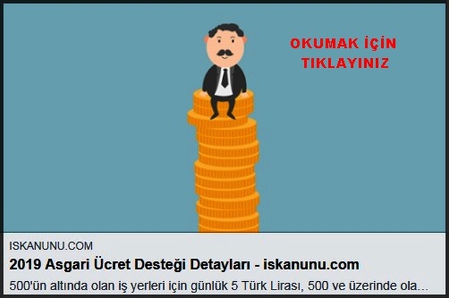 2019 ASGARİ ÜCRET DESTEĞİ