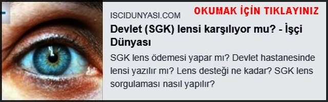 SGK LENSİ KARŞILIYORMU