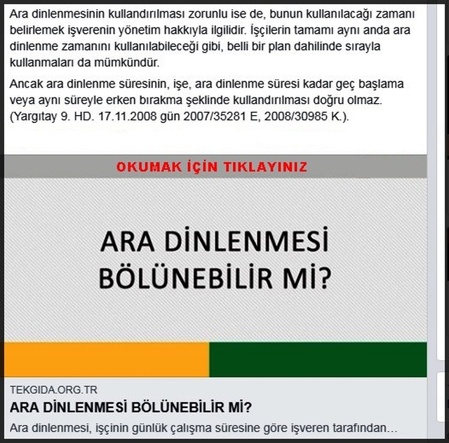 ARA DİNLENMESİ BÖLÜNEBİLİRMİ