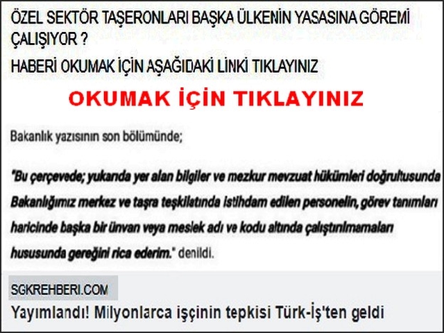 MİLYONLARCA İŞÇİNİN TEPKİSİ TÜRK İŞ DEN GELDİ