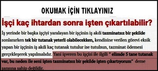 İŞÇİ KAÇ İHTARDAN SONRA İŞTEN ÇIKARILIR