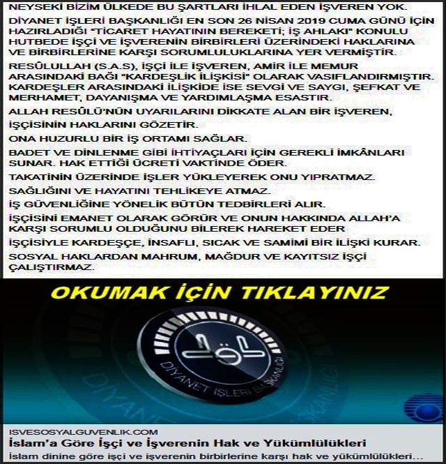 İSLAMA GÖRE İŞVERENİN YÜKÜMLÜLÜKLERİ