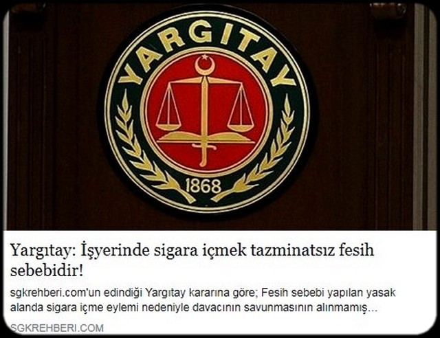 İŞYERİNDE SİGARA İÇMEK