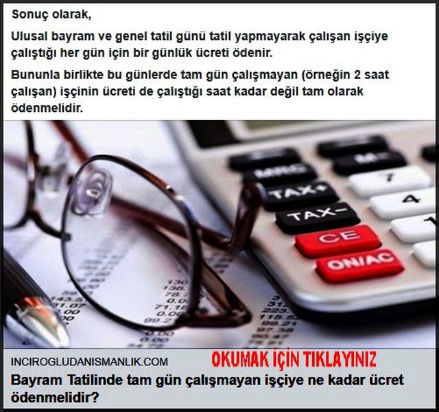 BAYRAM TATİLİNDE ÇALIŞAN İŞÇİ