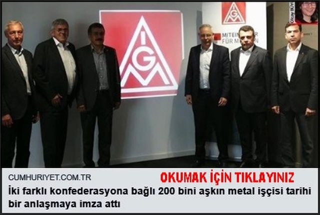 2 AYRI SENDİKANIN TARİHİ ANLAŞMASI