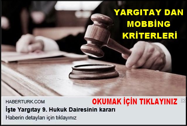 YARGITAYDAN MOBBİNG KRİTERLERİ