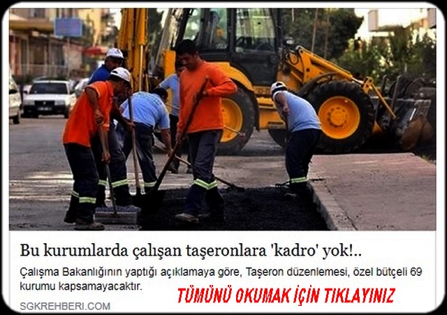 BU KURUMLARDA ÇALIŞANLARA