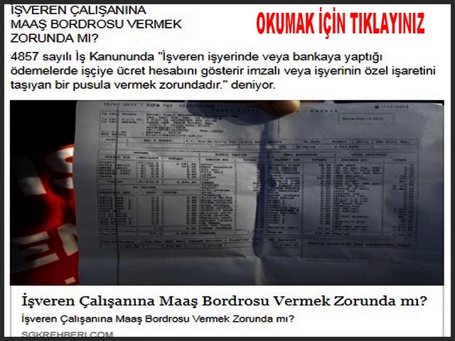 İŞVEREN ÇALIŞANINI BORDRO VERMEK ZORUNDAMI