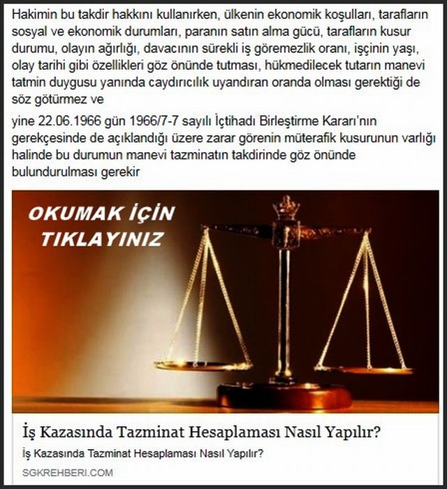 İŞ KAZALARINDA TAZMİNAT NASIL HESAPLANIR