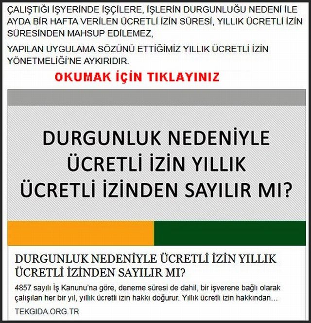 DURGUNLUK NEDENİYLE VERİLEN İZİN YILLIK İZİNDEN SAYILIRMI