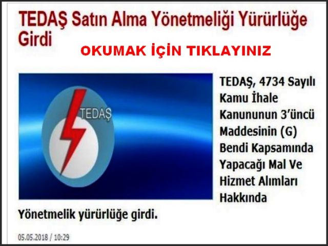 TEDAŞ SATINALMA YÖNETMELİĞİ