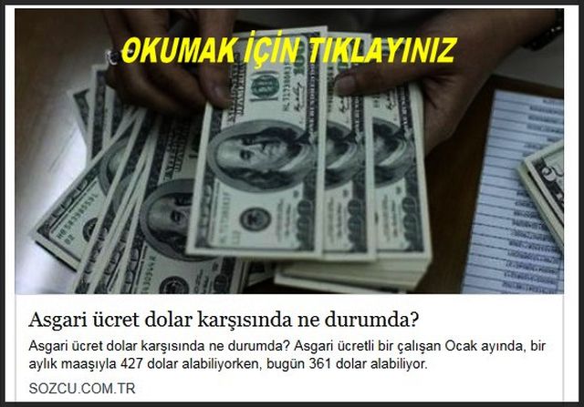 ASGARİ ÜCRET DOLAR KARŞISINDA NE DURUMDA