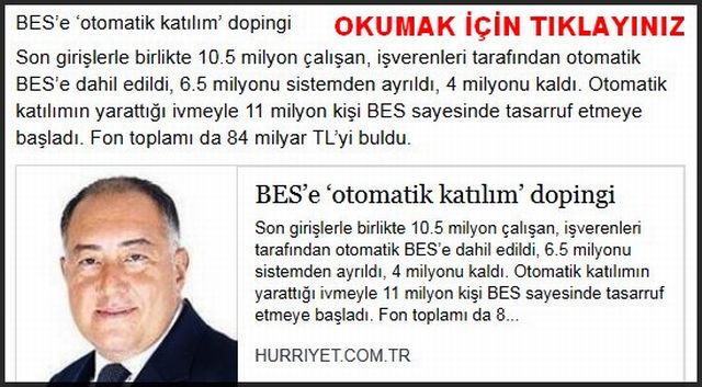 BES E OTOMATİK KATILIM DOPİNGİ