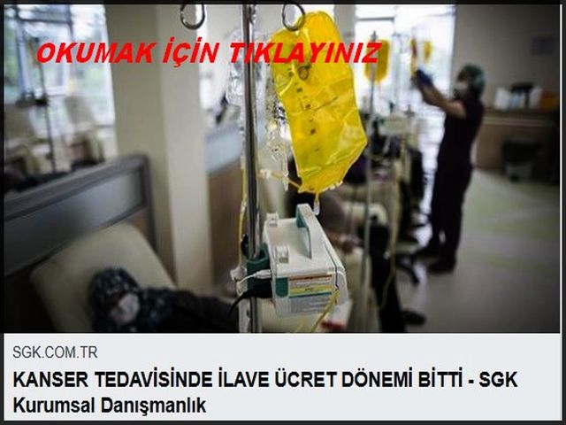 KANSER TEDAVİSİNDE İLAVE ÜCRET DÖNEMİ BİTTİ